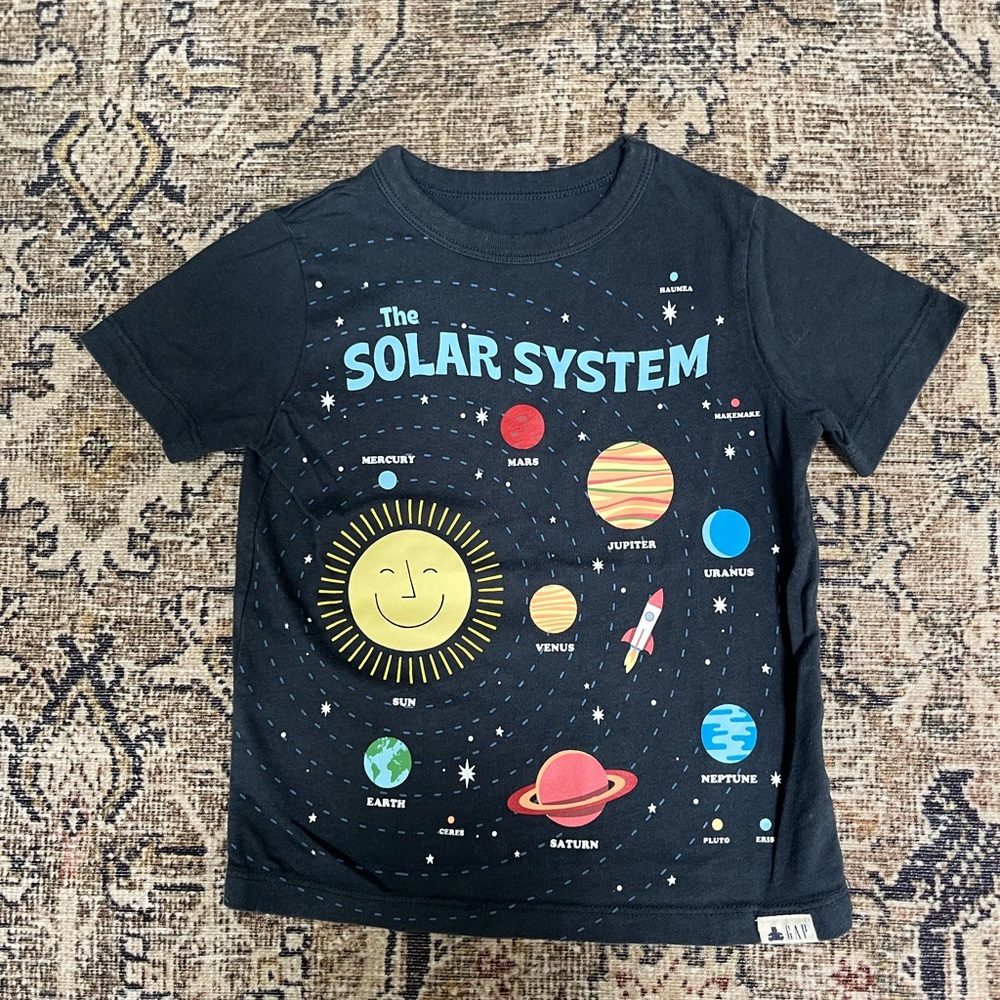 Baby Gap Kids Solar System Graphic T-Shirt - Black